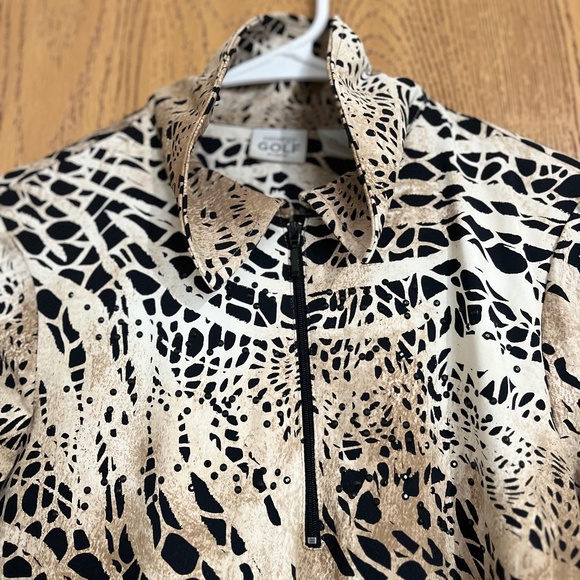 zenergy by Chico’s Women’s Animal Print Golf ATHLEISURE Half Zip Top Sz-S - Picture 2 of 7
